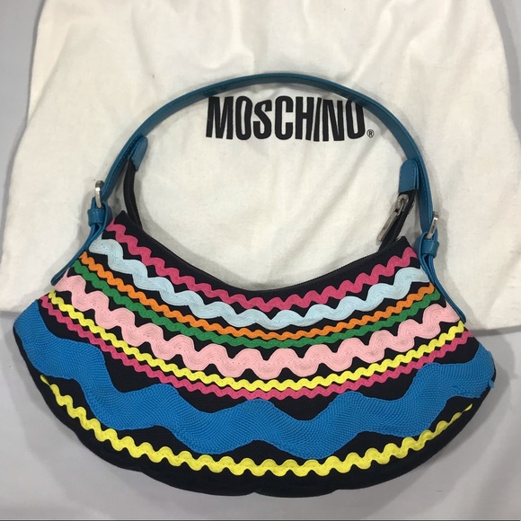 Rare 1990’s Moschino Multi Colores Handbag W/ COA - Picture 2 of 8